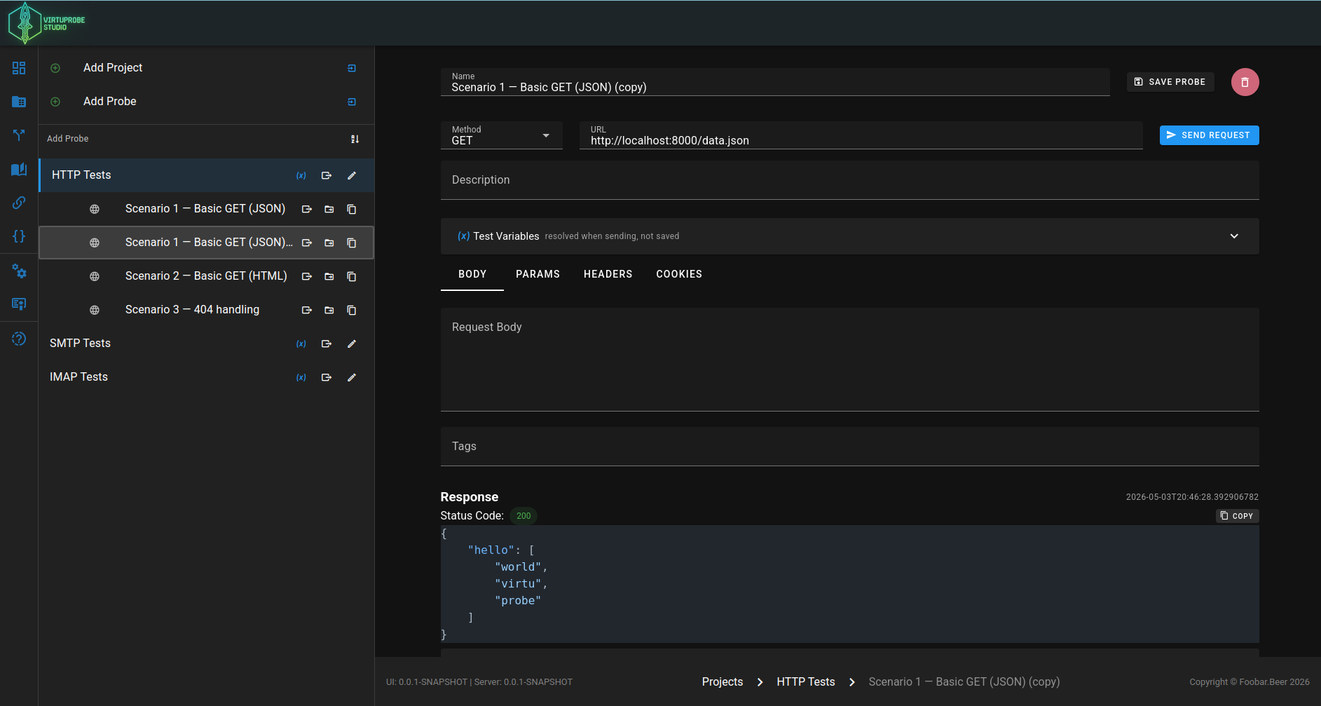 VirtuProbe MVP probe editor